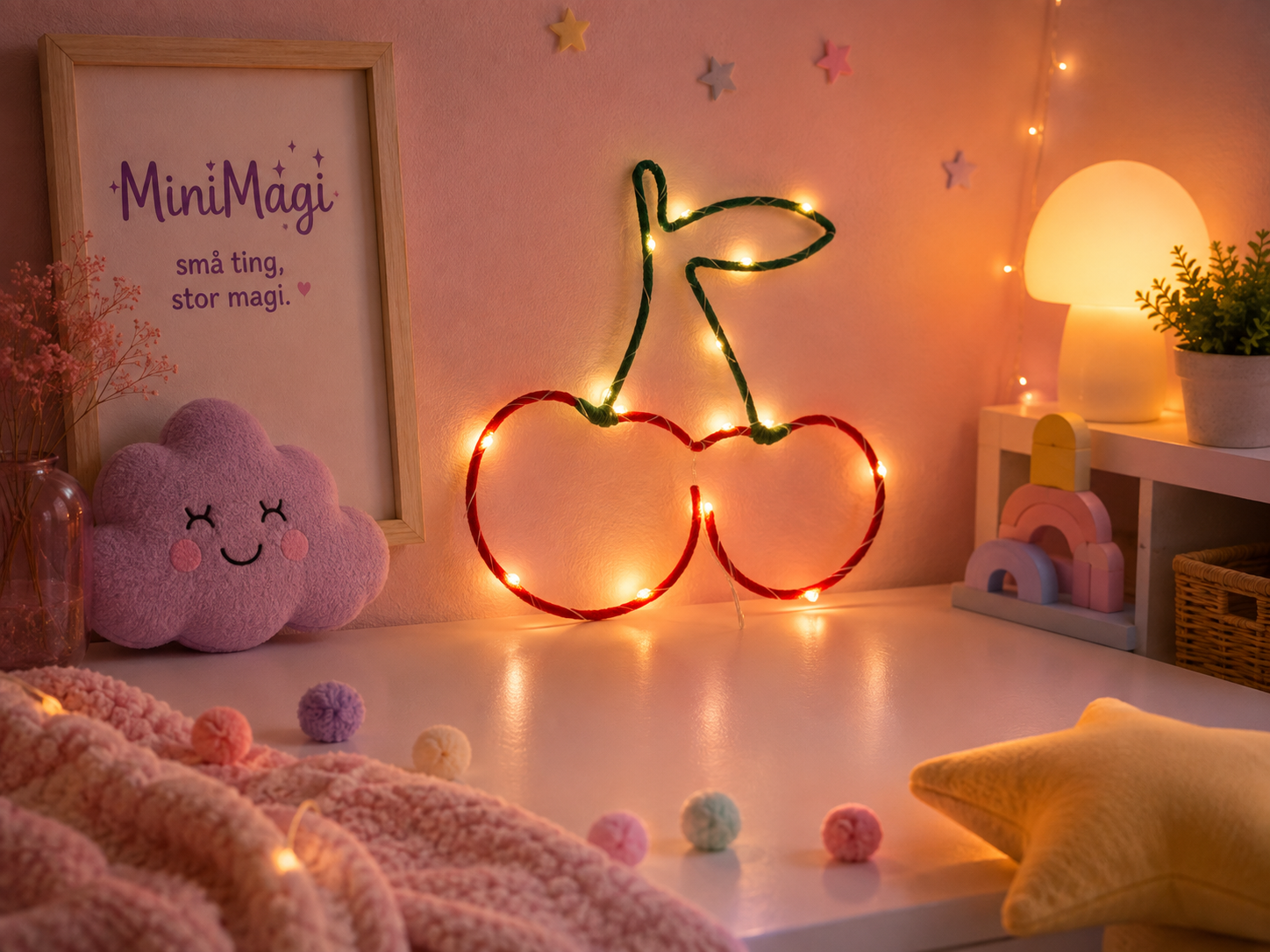 🍒 LED-lampa – Körsbär