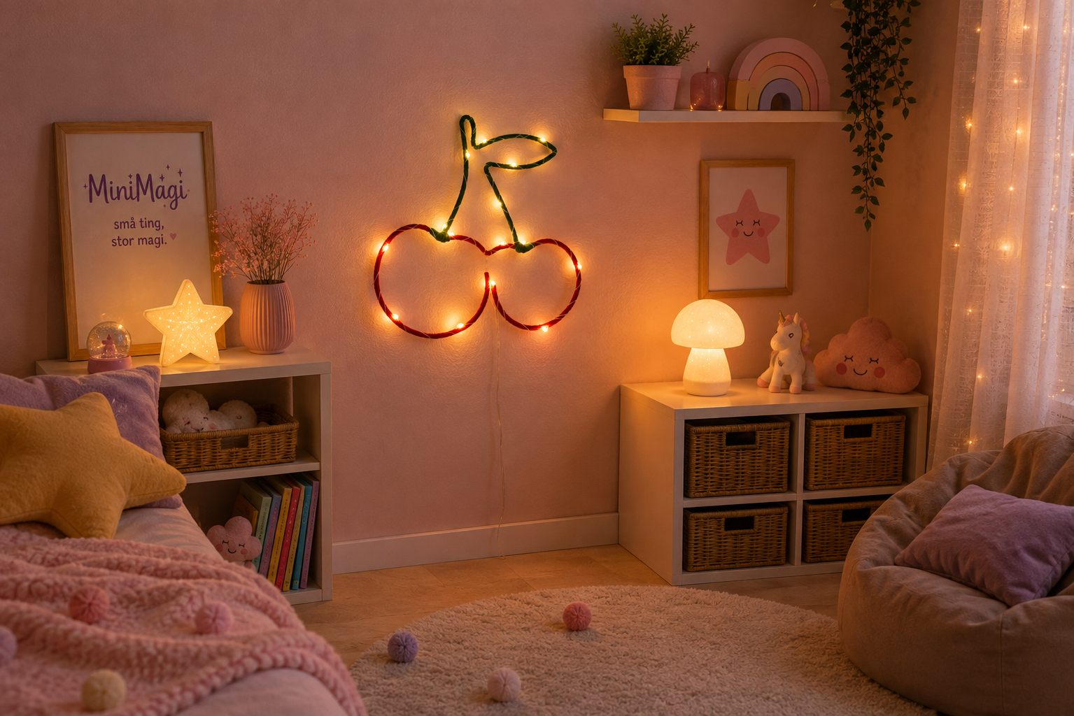🍒 LED-lampa – Körsbär
