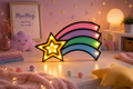 🌈 LED-lampa – Regnbåge med stjärna