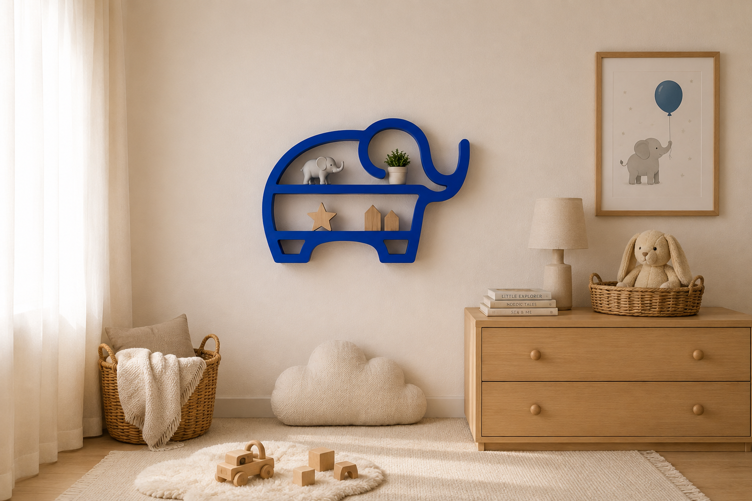 🐘 Vägghylla-elefant