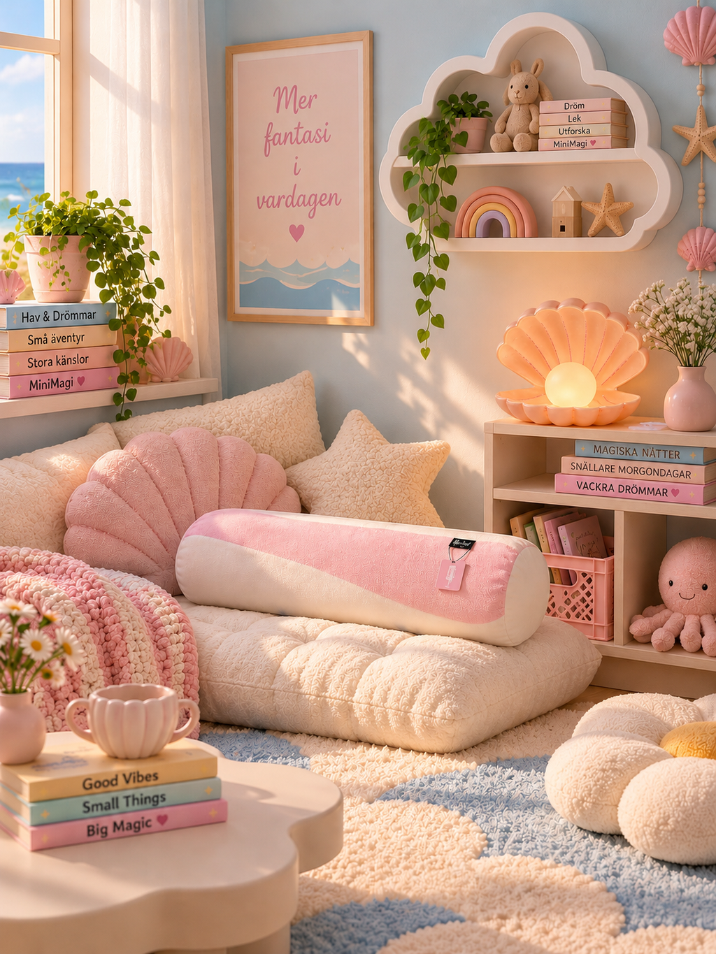🩷 Marshmallowkudde – Rosa